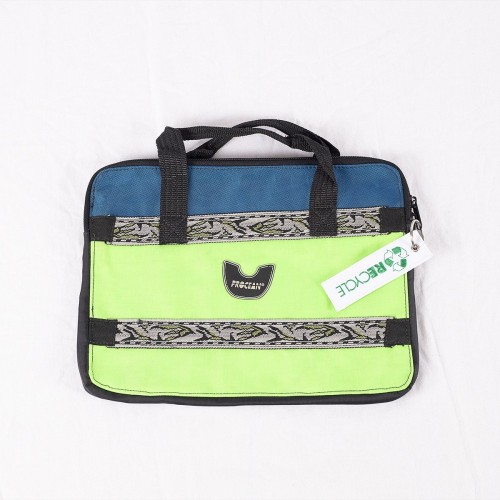 Recycle Ipad tas - groen/blauw